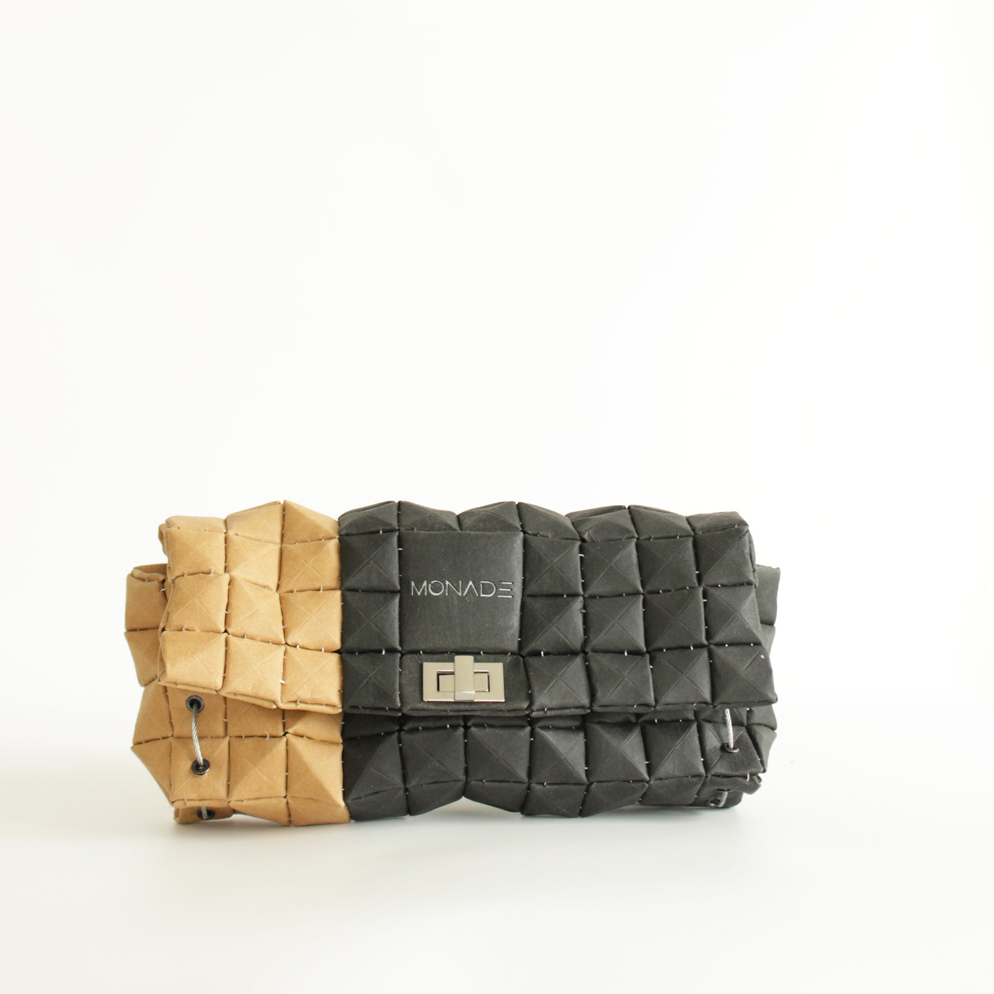 POUCH BAG DUO BLACK & DUNE