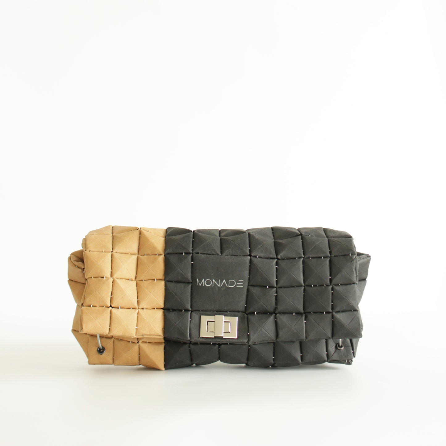 POUCH BAG DUO BLACK & DUNE