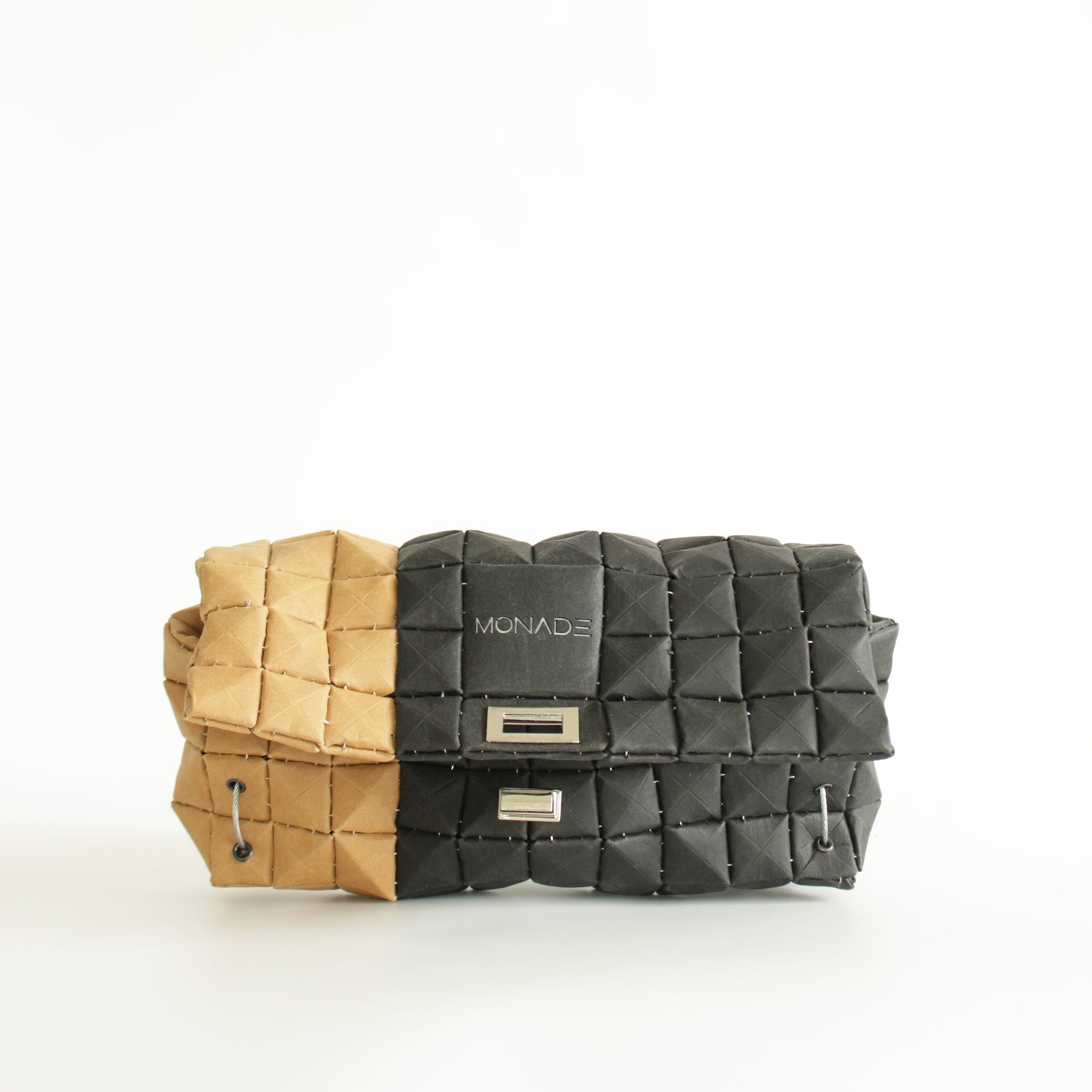 POUCH BAG DUO BLACK & DUNE