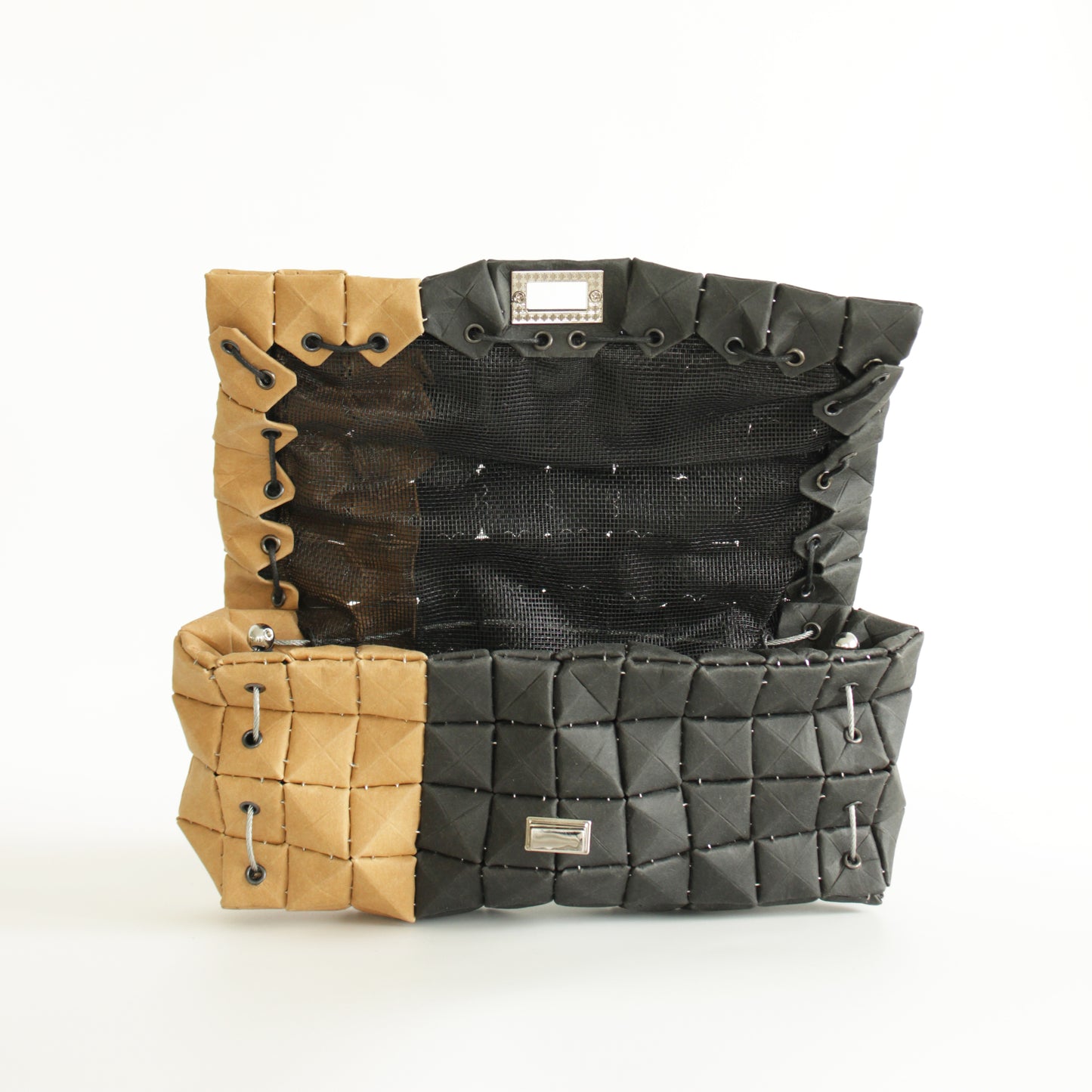 POUCH BAG DUO BLACK & DUNE