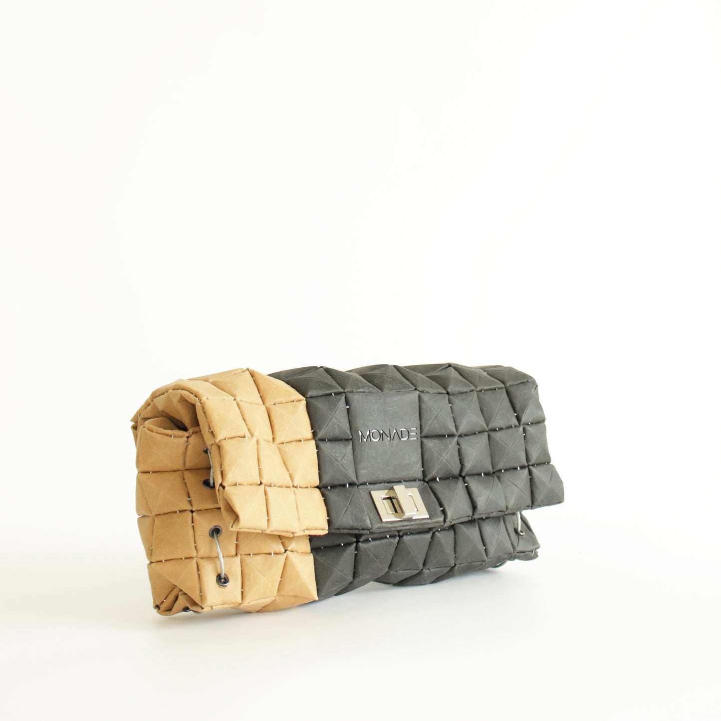 POUCH BAG DUO BLACK & DUNE