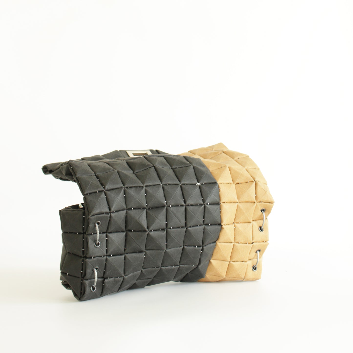 POUCH BAG DUO BLACK & DUNE