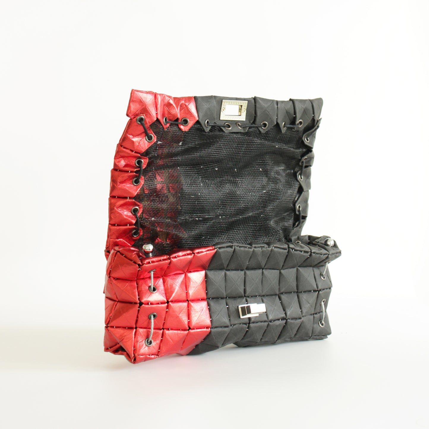 POUCH BAG DUO BLACK & RED