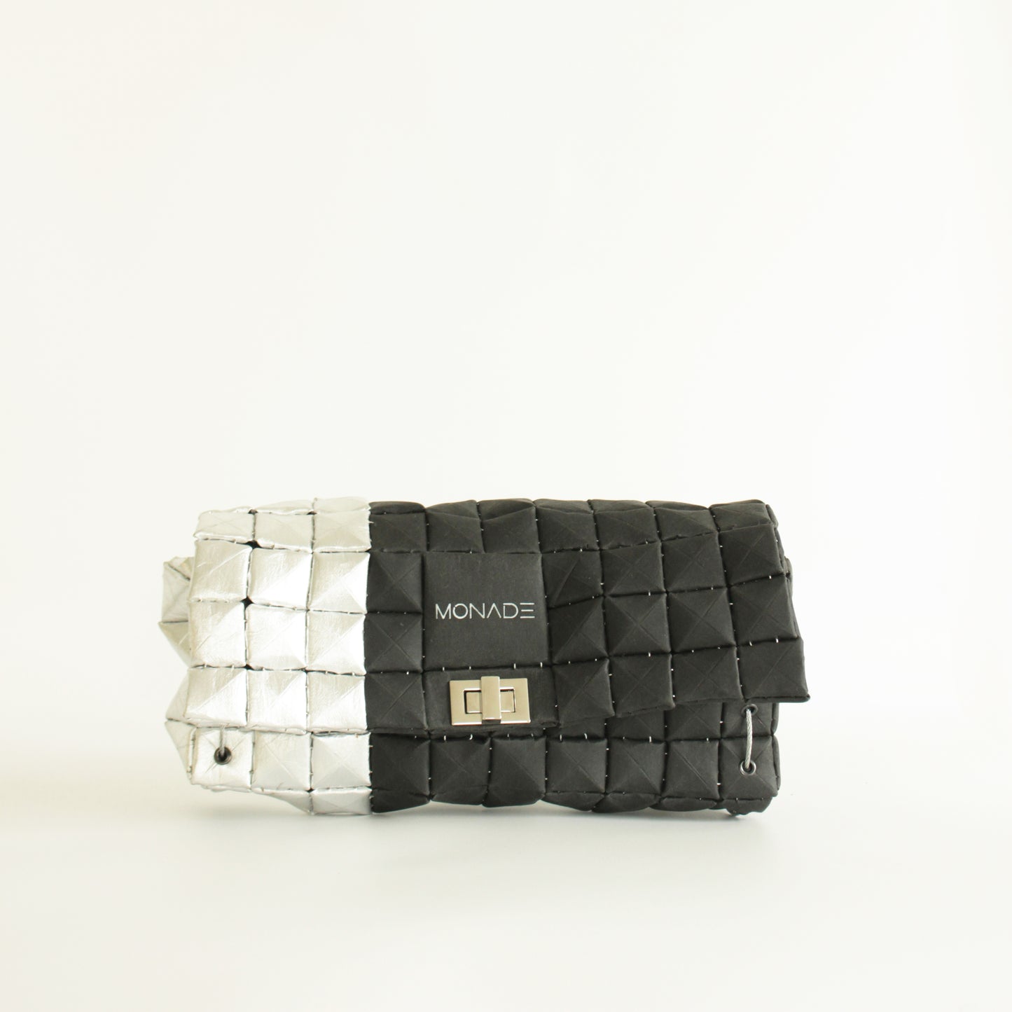 POUCH BAG DUO BLACK & SILVER