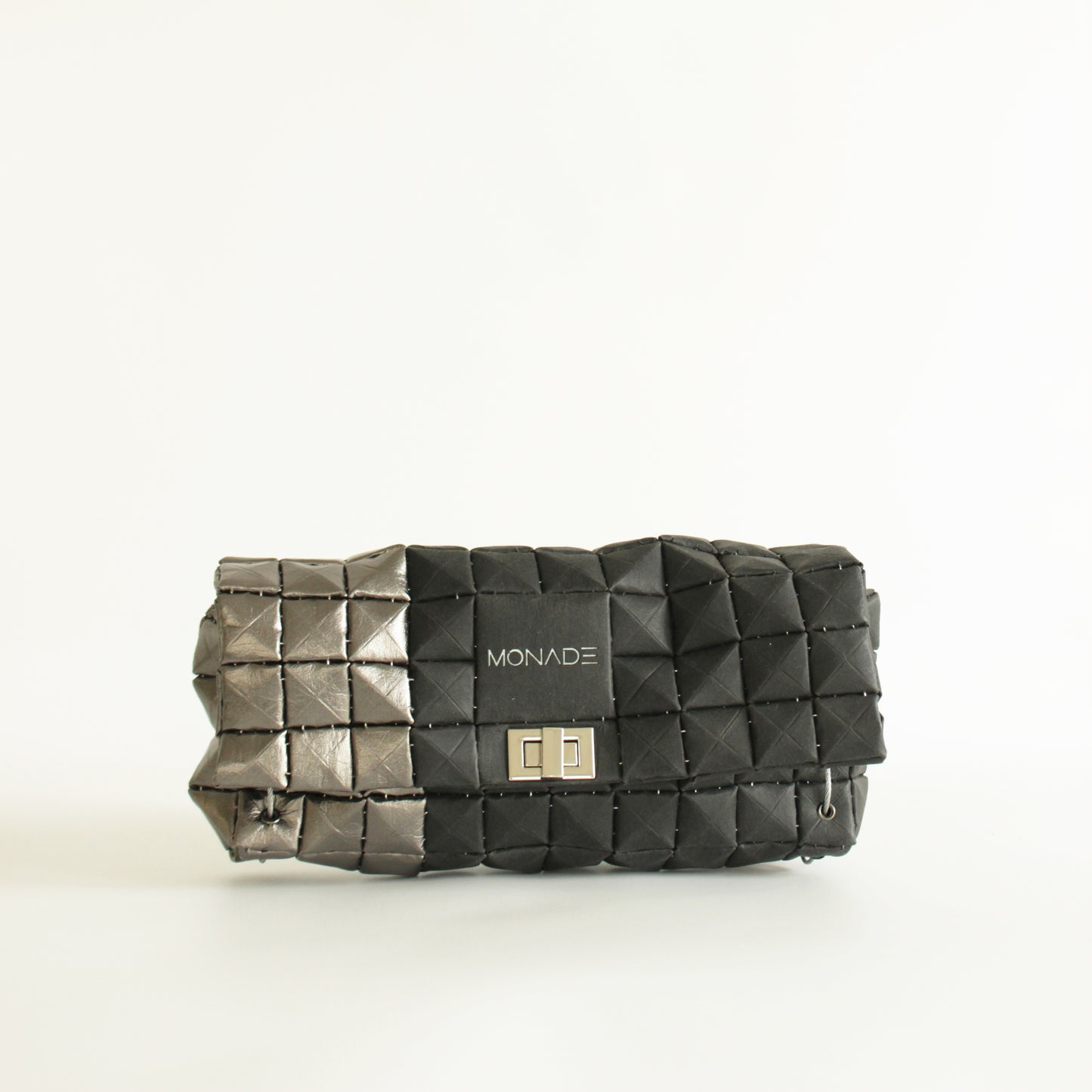 POUCH BAG DUO BLACK & PEWTER