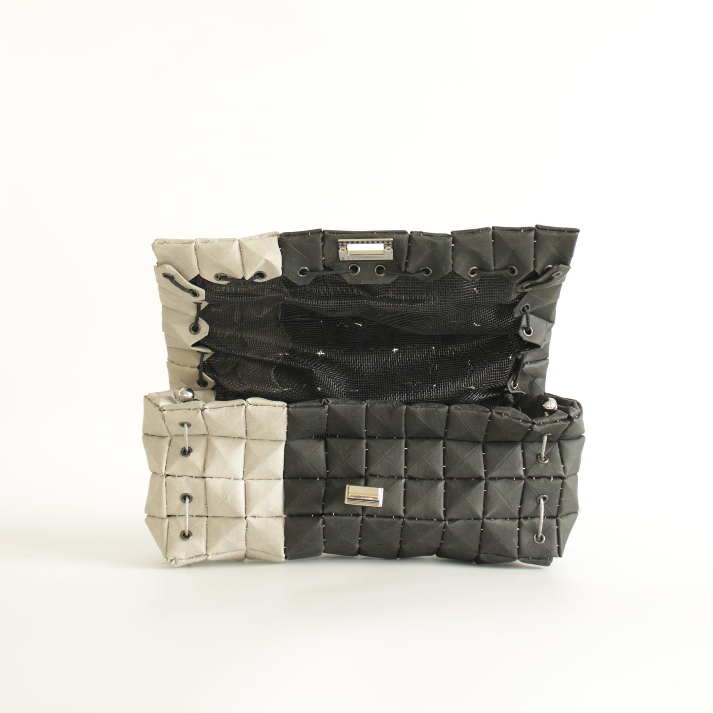 POUCH BAG DUO BLACK & STONE