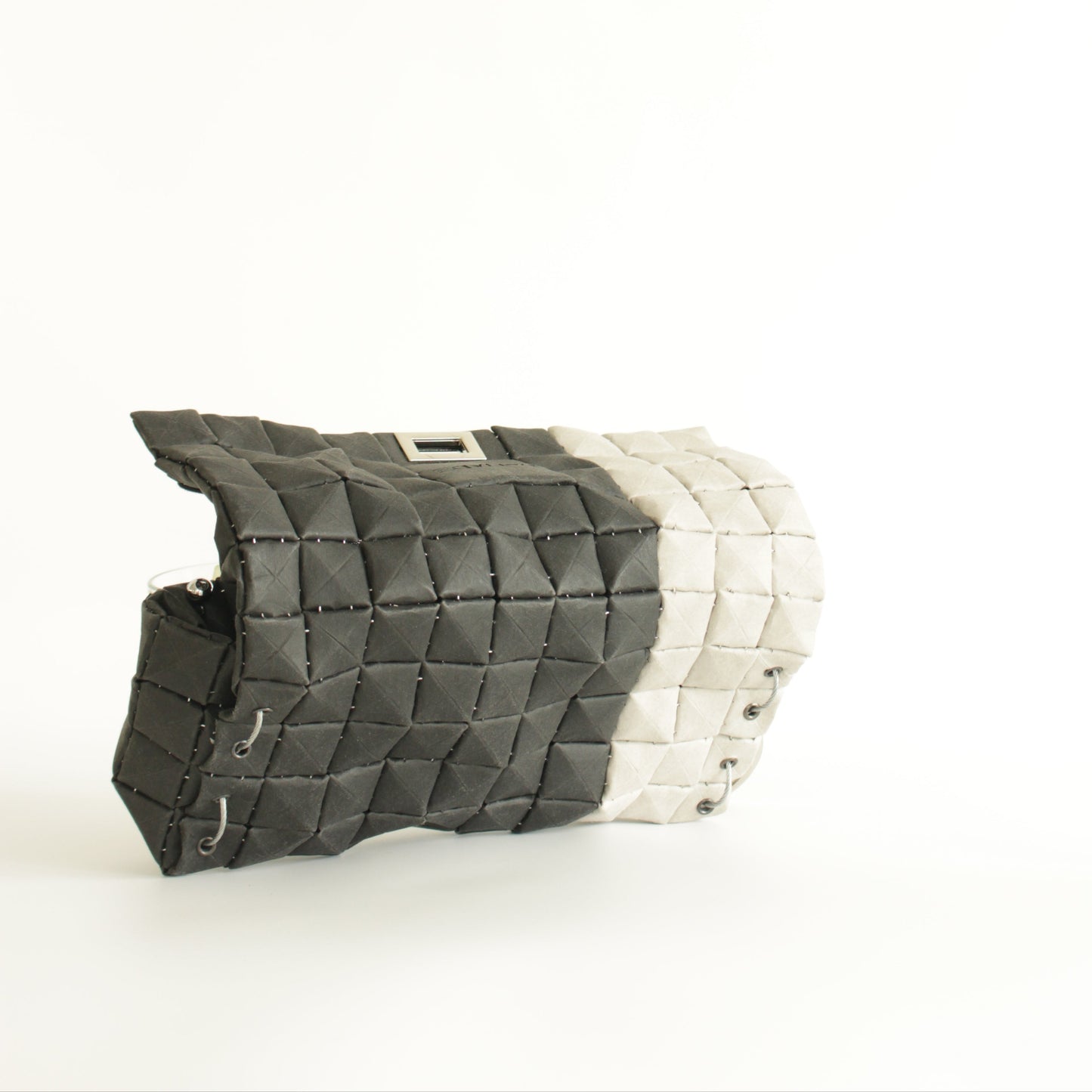 POUCH BAG DUO BLACK & STONE