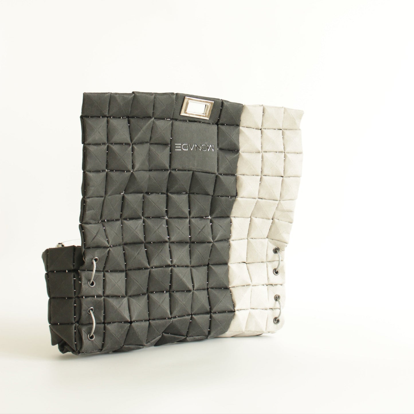 POUCH BAG DUO BLACK & STONE