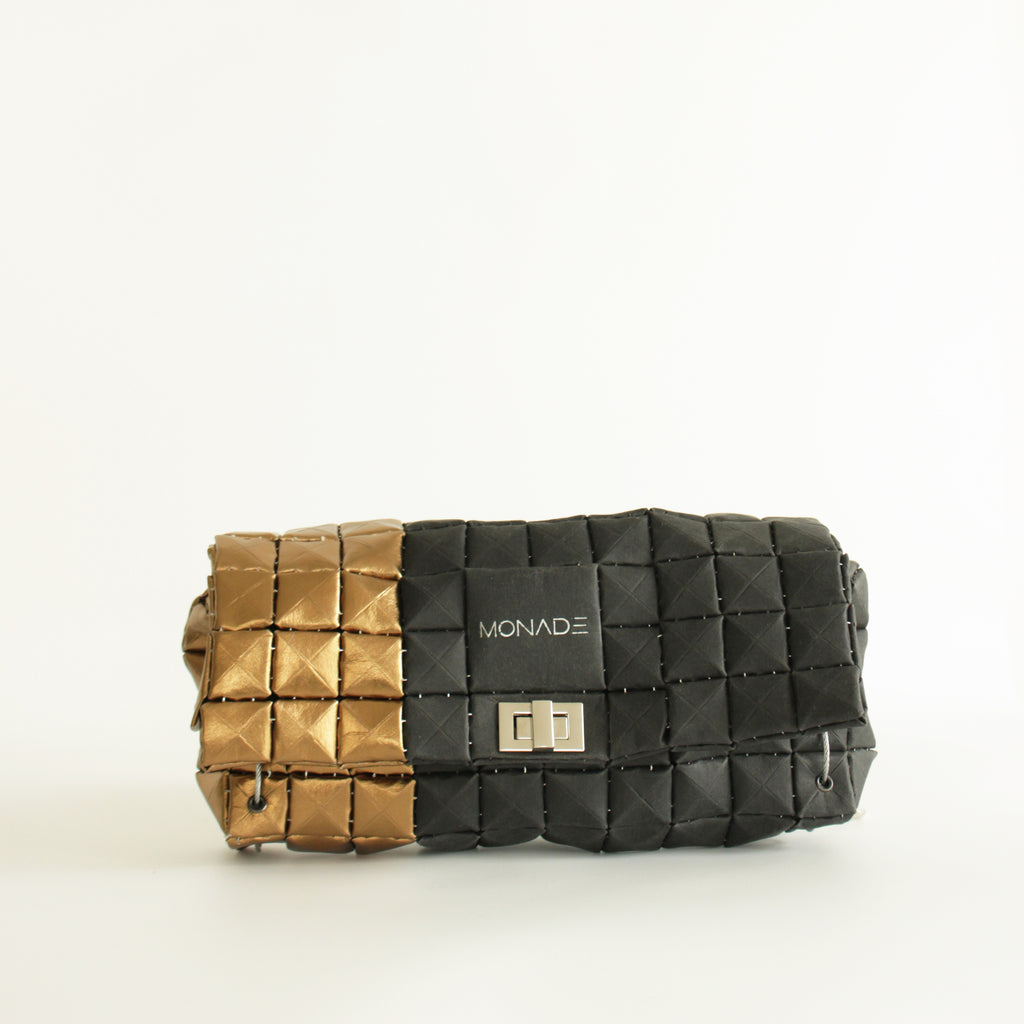 POUCH BAG DUO BLACK & BRONZE