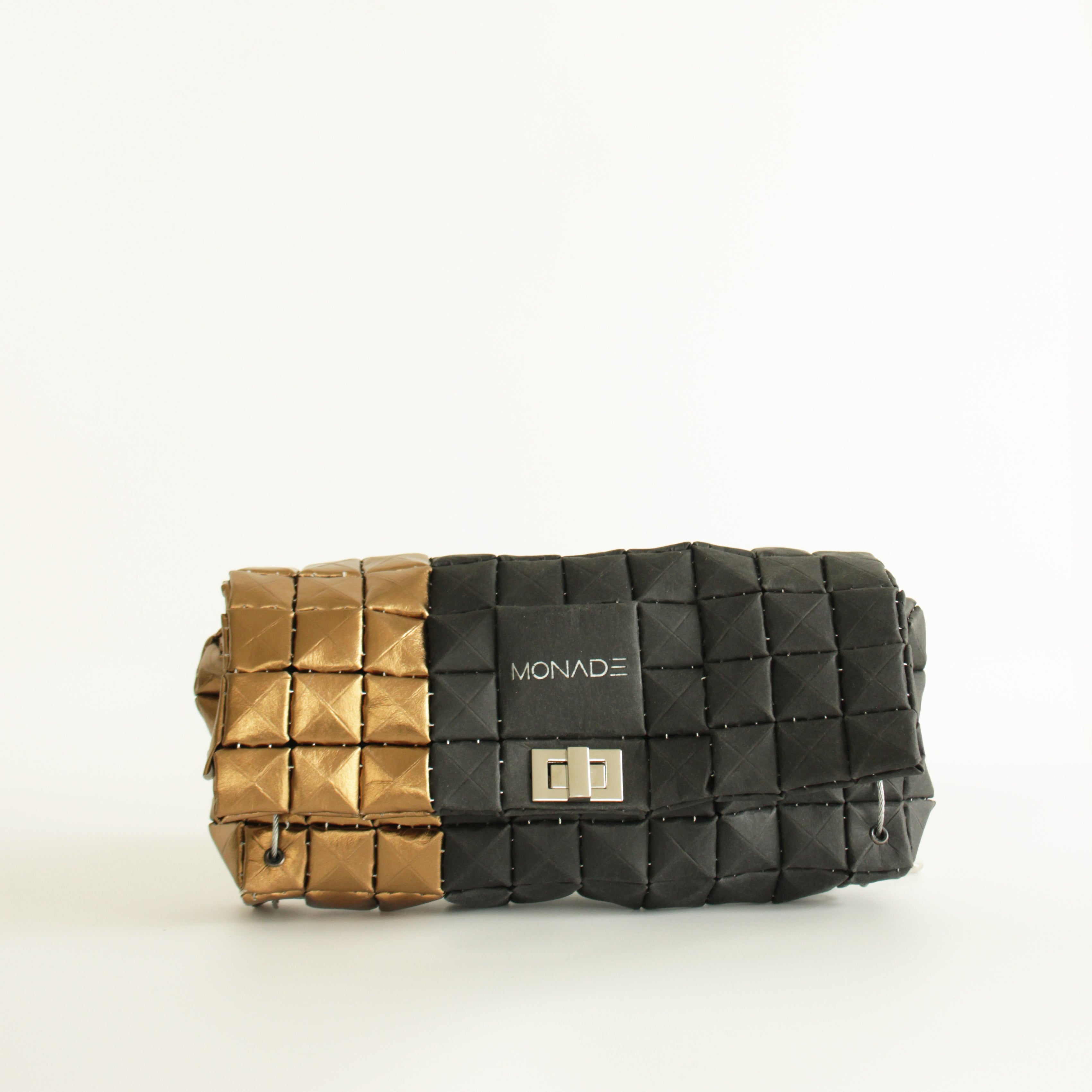 POUCH BAG DUO BLACK & BRONZE