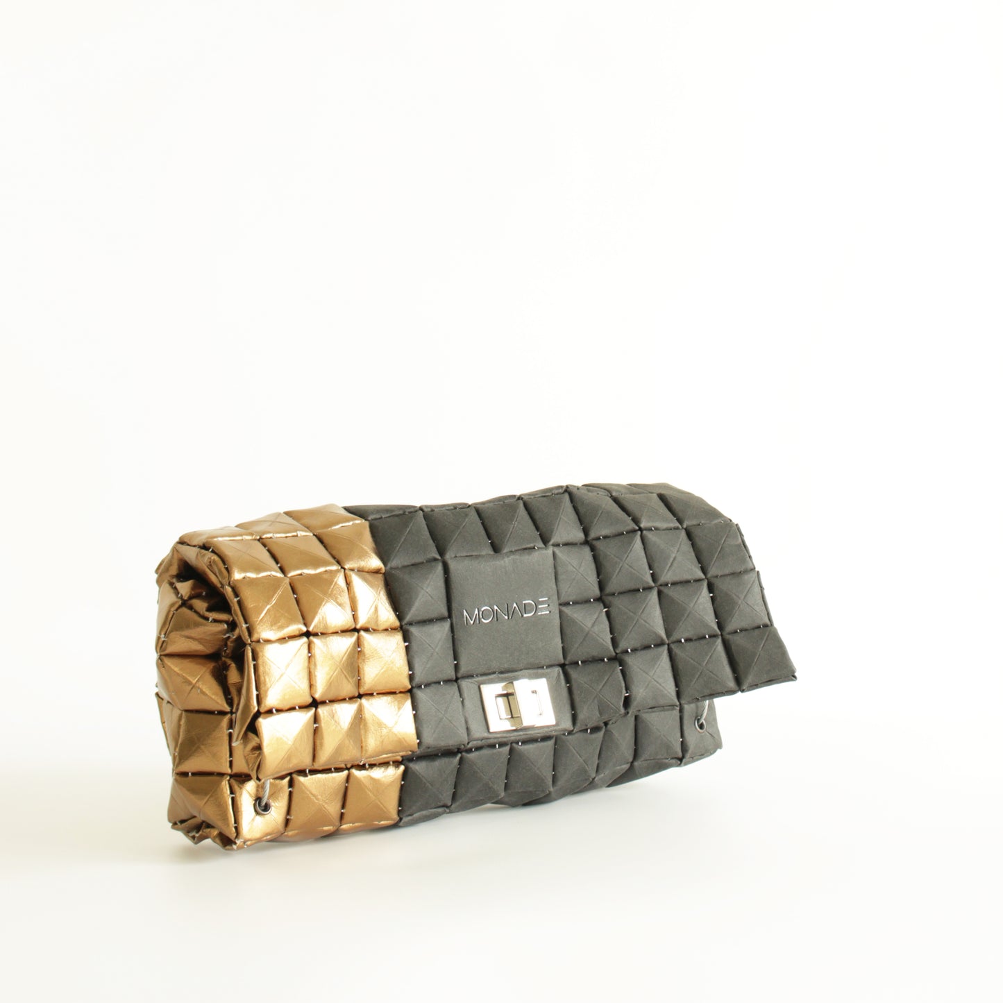 POUCH BAG DUO BLACK & BRONZE