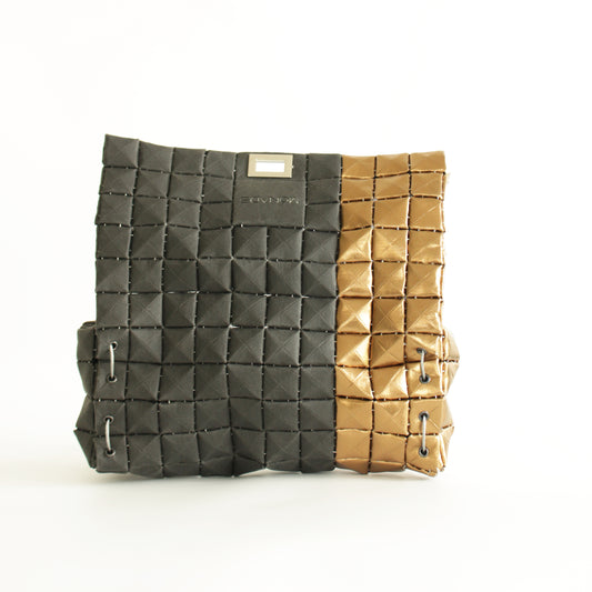 POUCH BAG DUO BLACK & BRONZE