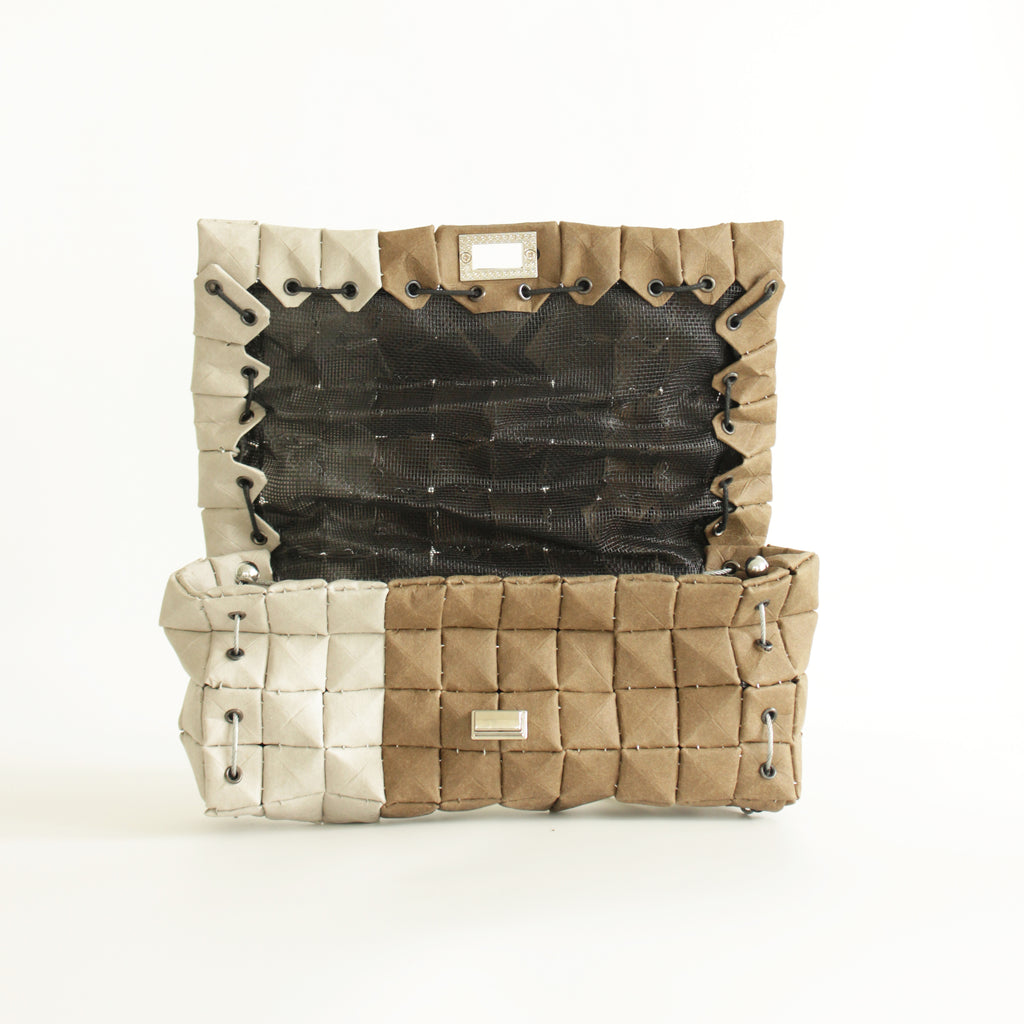 POUCH BAG DUO LOAM & STONE