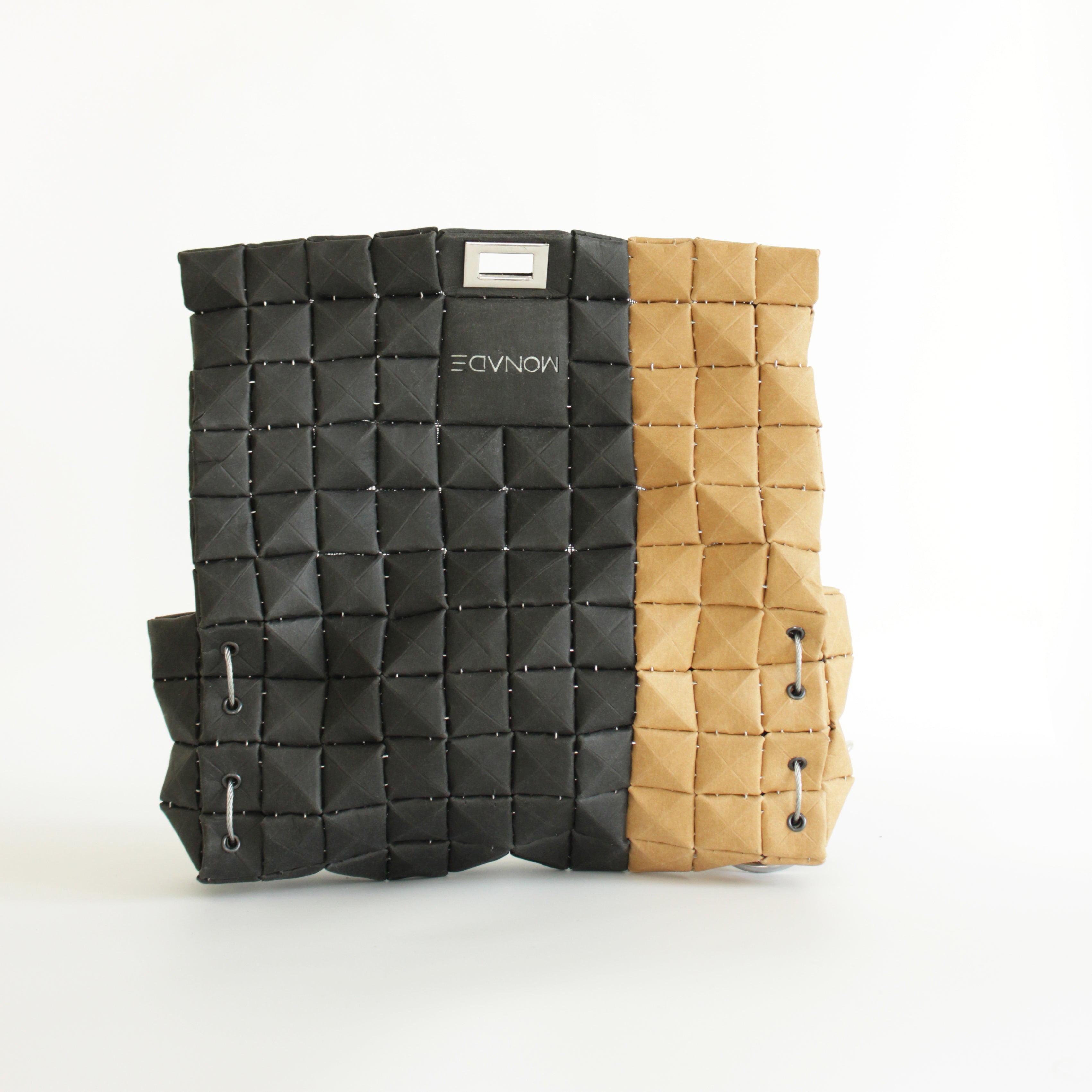 POUCH BAG DUO BLACK & DUNE