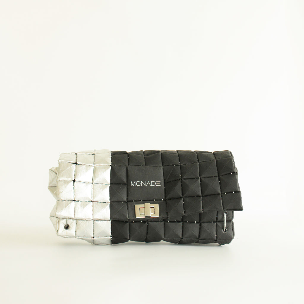 POUCH BAG DUO BLACK & SILVER