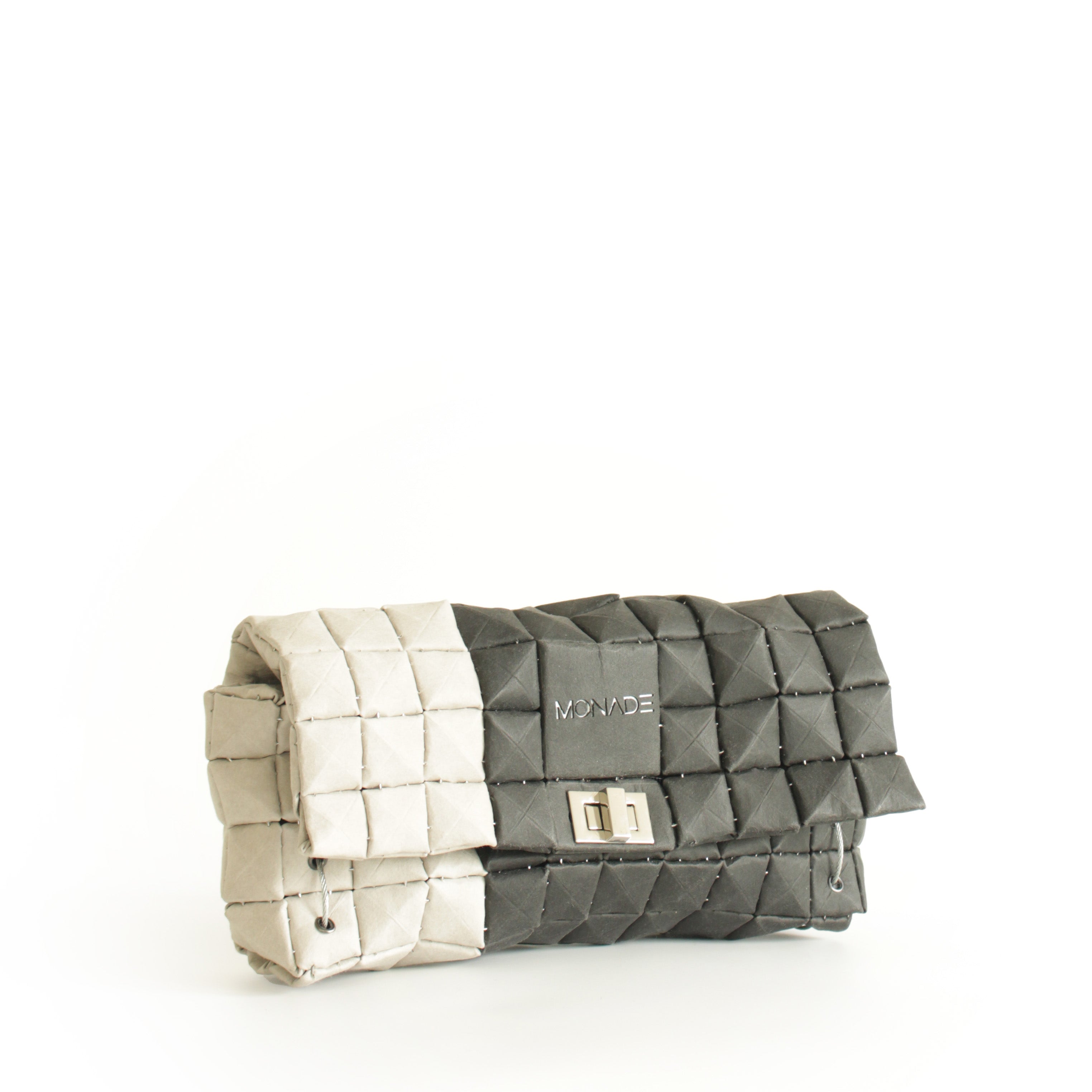 POUCH BAG DUO BLACK & STONE