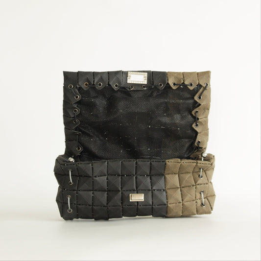 POUCH BAG DUO black & taiga