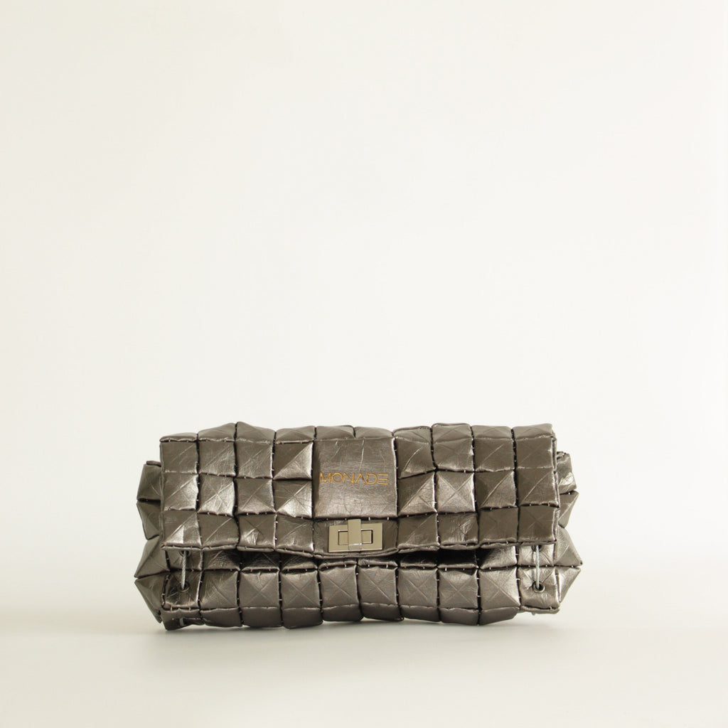 POUCH BAG SHINE PEWTER