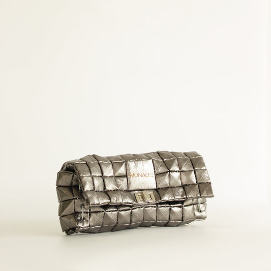 POUCH BAG SHINE PEWTER