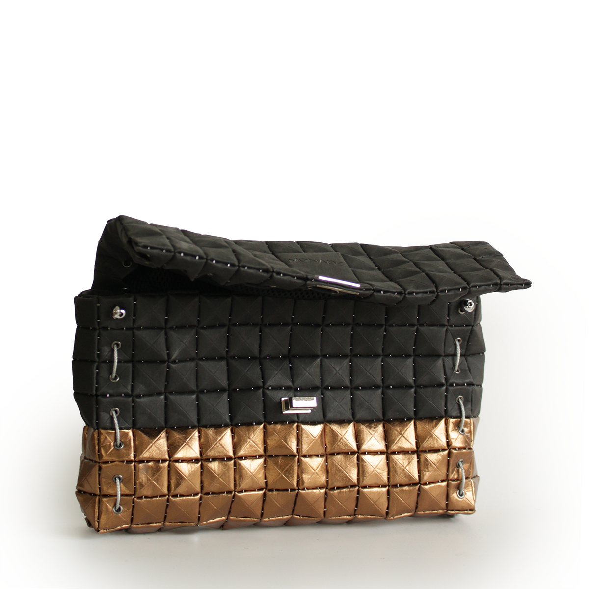 CLUTCH BAG DUO BLACK & BRONZE