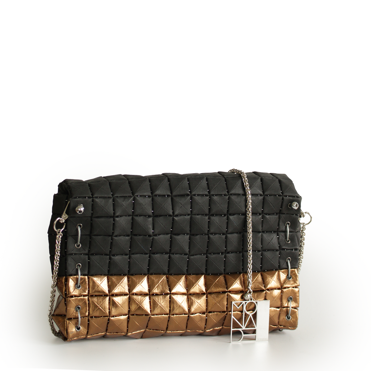 CLUTCH BAG DUO BLACK & BRONZE