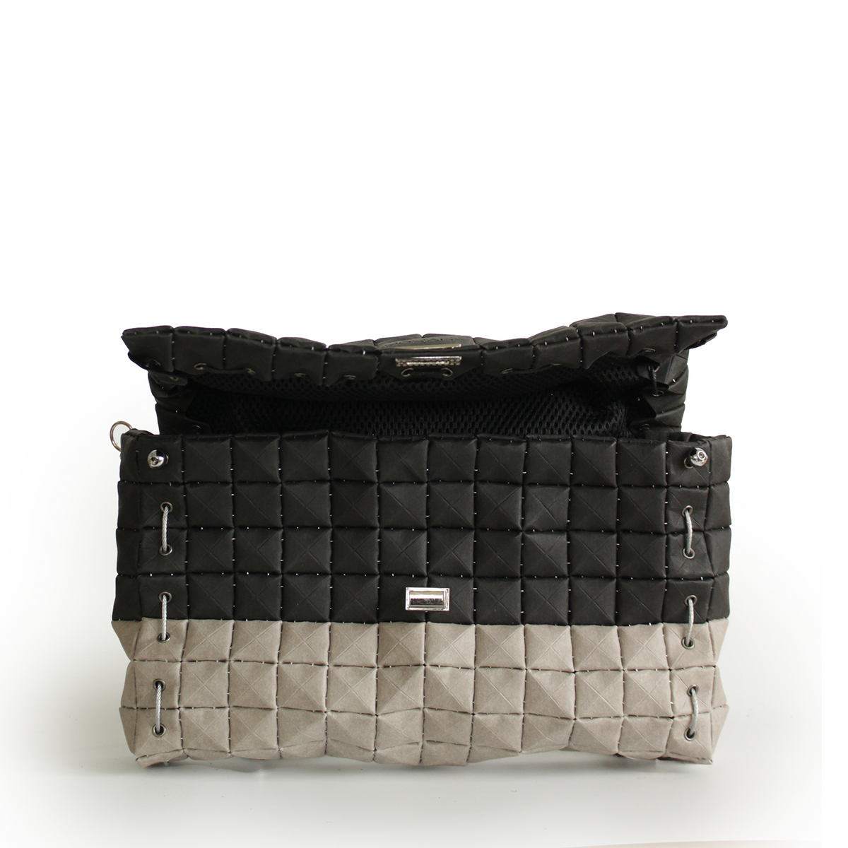 CLUTCH BAG DUO BLACK & STONE