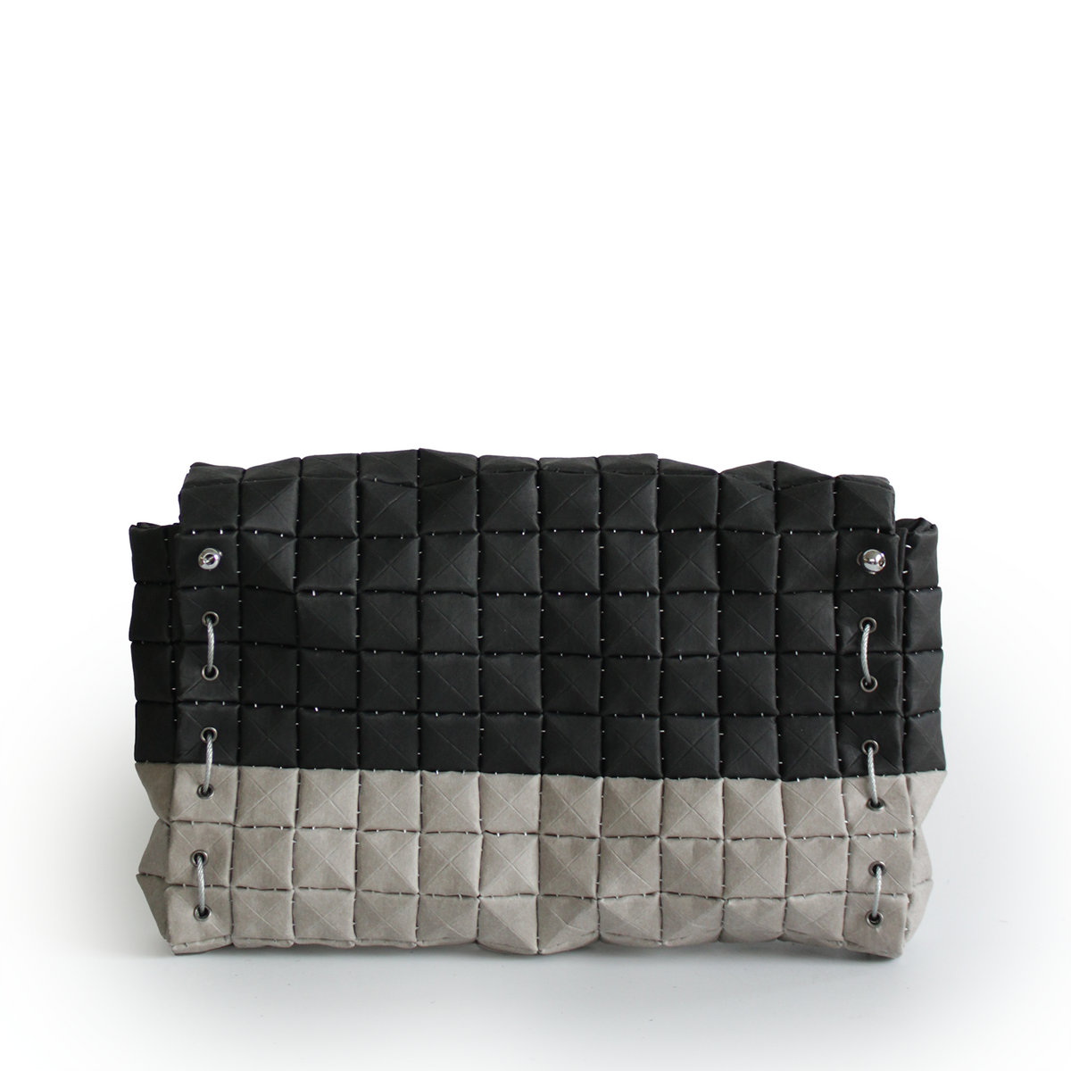 CLUTCH BAG DUO BLACK & STONE