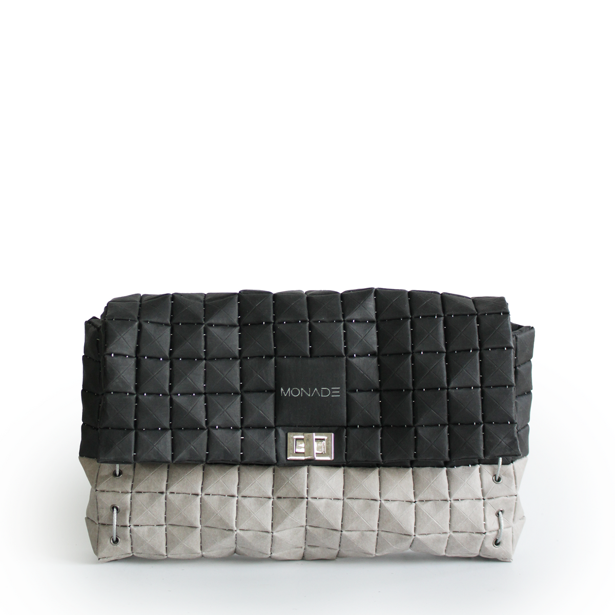 CLUTCH BAG DUO BLACK & STONE