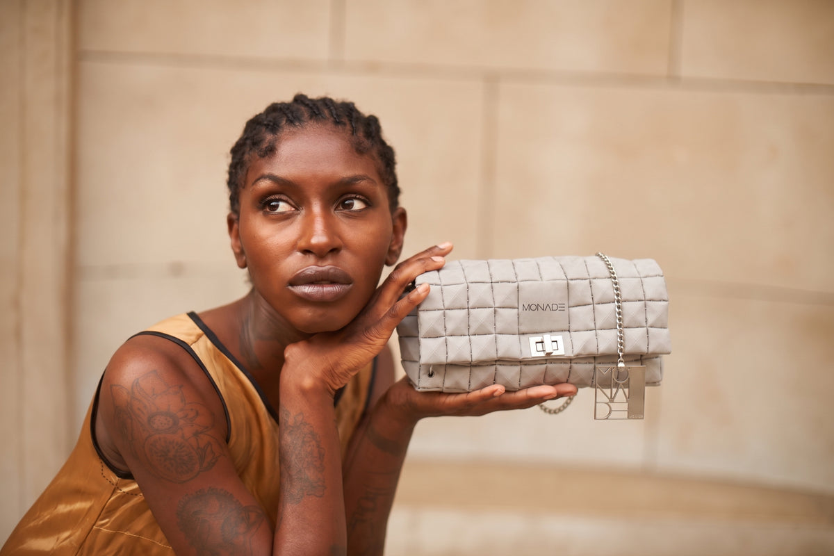 POUCH BAG MATTE STONE